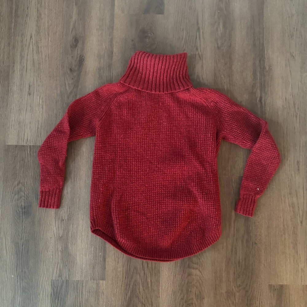 Pendleton Women‎ Red Waffle Knit Turtleneck Sweater Size Medium